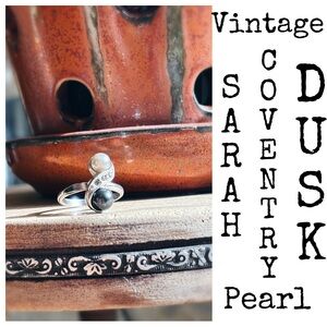 Sara Coventry Vintage Dusk Pearl Rhinestone Ring